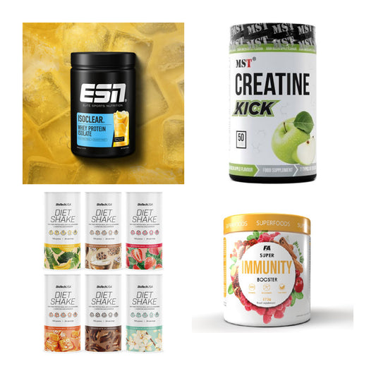 Wettkampfvorbereitung: ESN ISOCLEAR + MST Creatine + 2 weitere – alle enthaltenen Artikel