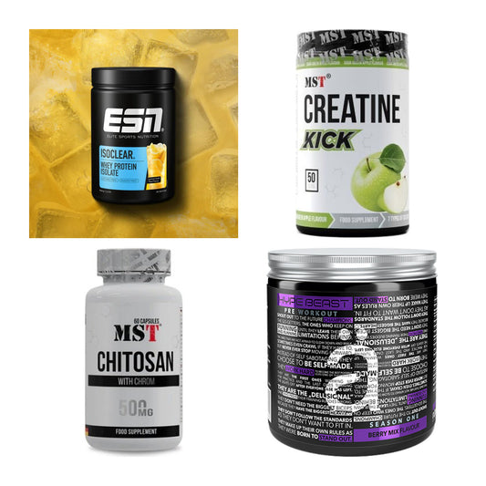 Wettkampfvorbereitung: ESN ISOCLEAR + MST Creatine + 2 weitere – alle enthaltenen Artikel