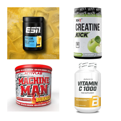 Wettkampfvorbereitung: ESN ISOCLEAR + MST Creatine + 2 weitere – alle enthaltenen Artikel
