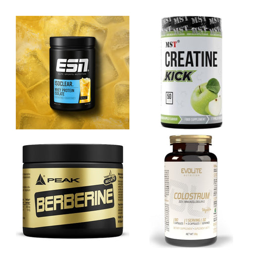 Wettkampfvorbereitung: ESN ISOCLEAR + MST Creatine + 2 weitere – alle enthaltenen Artikel