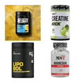 Wettkampfvorbereitung: ESN ISOCLEAR + MST Creatine + 2 weitere – alle enthaltenen Artikel