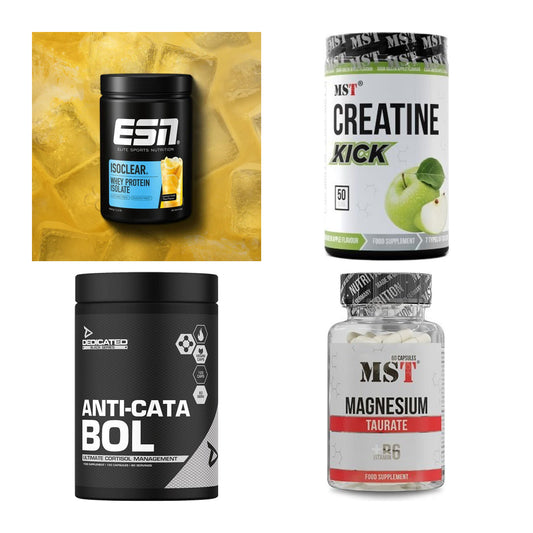 Wettkampfvorbereitung: ESN ISOCLEAR + MST Creatine + 2 weitere – alle enthaltenen Artikel