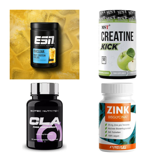 Wettkampfvorbereitung: ESN ISOCLEAR + MST Creatine + 2 weitere – alle enthaltenen Artikel