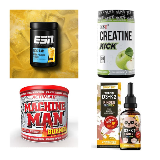 Wettkampfvorbereitung: ESN ISOCLEAR + MST Creatine + 2 weitere – alle enthaltenen Artikel