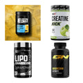 Wettkampfvorbereitung: ESN ISOCLEAR + MST Creatine + 2 weitere – alle enthaltenen Artikel