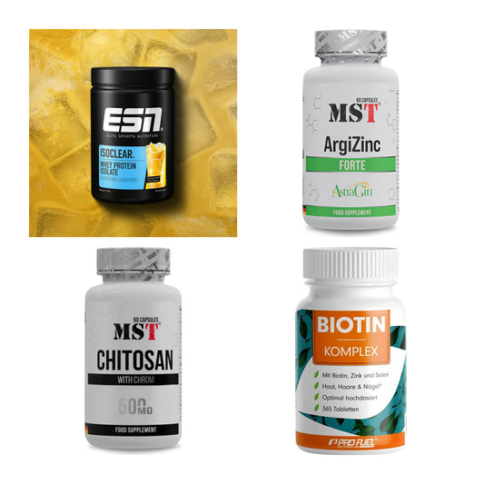 Wettkampfvorbereitung: ESN ISOCLEAR + MST ArgiZinc + 2 weitere – alle enthaltenen Artikel