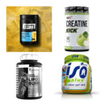 Wettkampfvorbereitung: ESN ISOCLEAR + MST Creatine + 2 weitere – alle enthaltenen Artikel