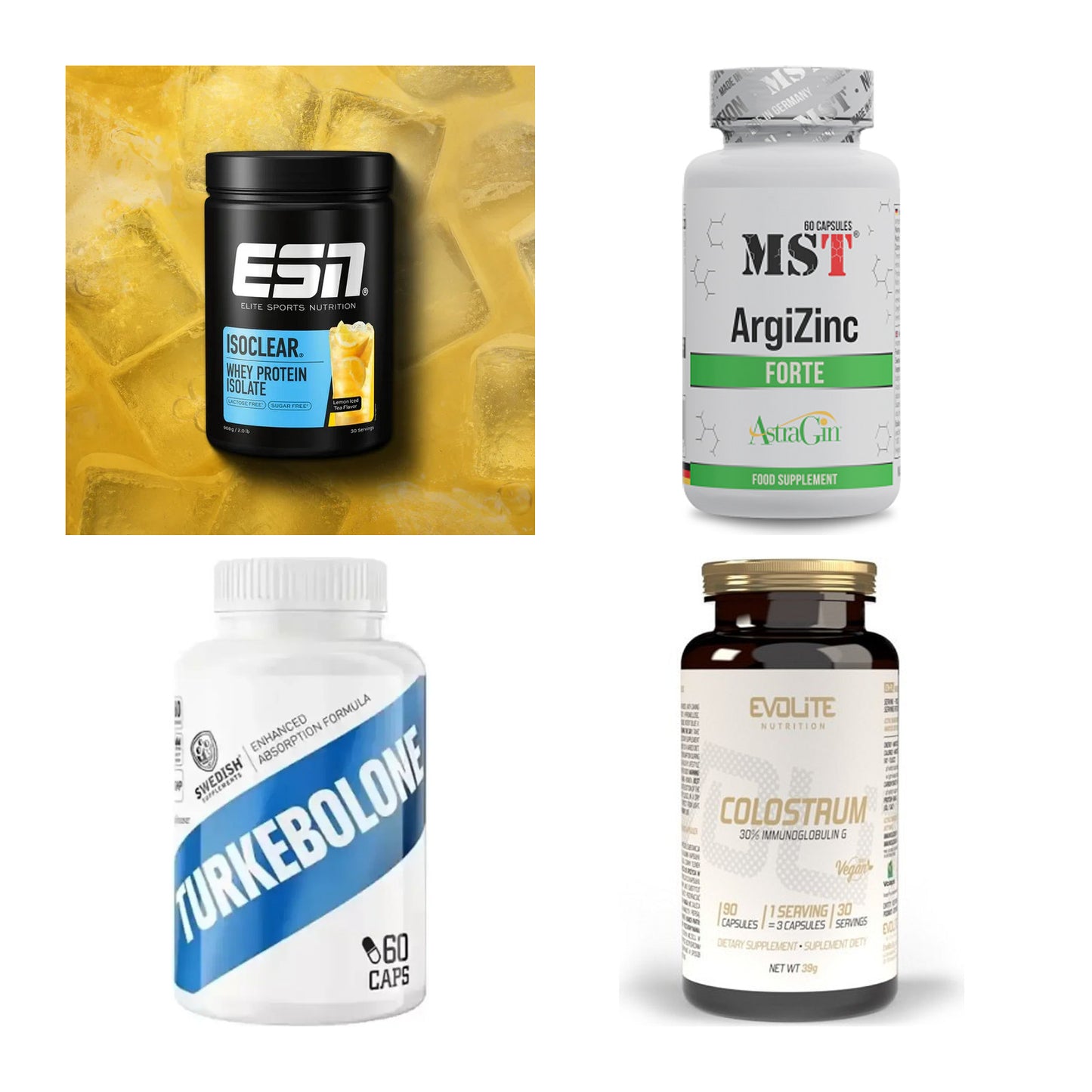 Wettkampfvorbereitung: ESN ISOCLEAR + MST ArgiZinc + 2 weitere – alle enthaltenen Artikel