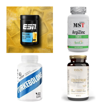 Wettkampfvorbereitung: ESN ISOCLEAR + MST ArgiZinc + 2 weitere – alle enthaltenen Artikel