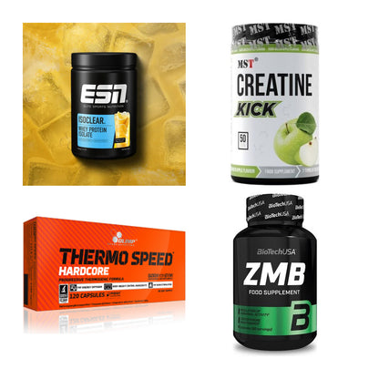 Wettkampfvorbereitung: ESN ISOCLEAR + MST Creatine + 2 weitere – alle enthaltenen Artikel
