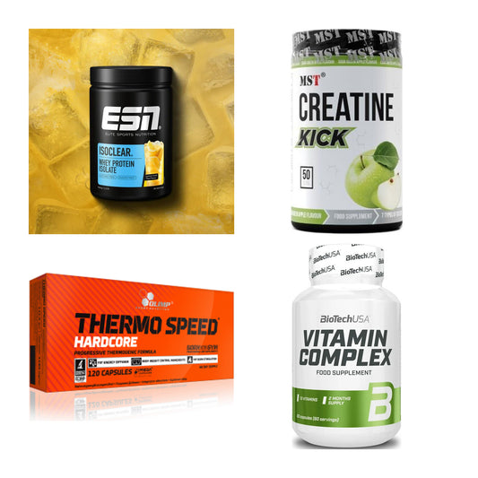 Wettkampfvorbereitung: ESN ISOCLEAR + MST Creatine + 2 weitere – alle enthaltenen Artikel