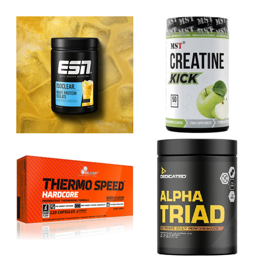 Wettkampfvorbereitung: ESN ISOCLEAR + MST Creatine + 2 weitere – alle enthaltenen Artikel