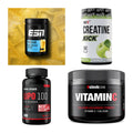 Wettkampfvorbereitung: ESN ISOCLEAR + MST Creatine + 2 weitere – alle enthaltenen Artikel