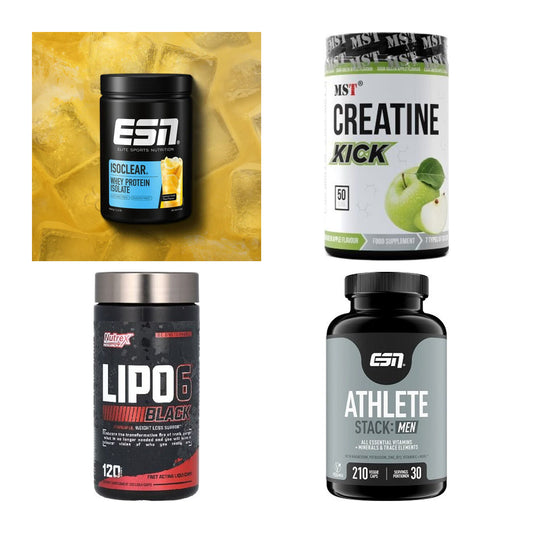 Wettkampfvorbereitung: ESN ISOCLEAR + MST Creatine + 2 weitere – alle enthaltenen Artikel