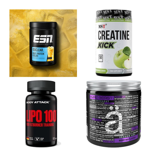 Wettkampfvorbereitung: ESN ISOCLEAR + MST Creatine + 2 weitere – alle enthaltenen Artikel