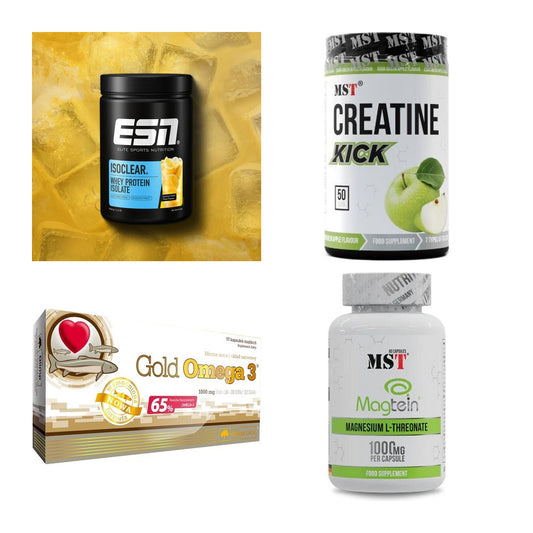Wettkampfvorbereitung: ESN ISOCLEAR + MST Creatine + 2 weitere – alle enthaltenen Artikel