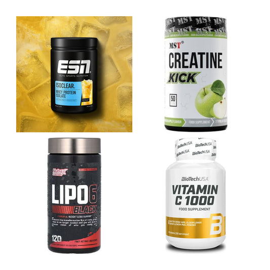 Wettkampfvorbereitung: ESN ISOCLEAR + MST Creatine + 2 weitere – alle enthaltenen Artikel