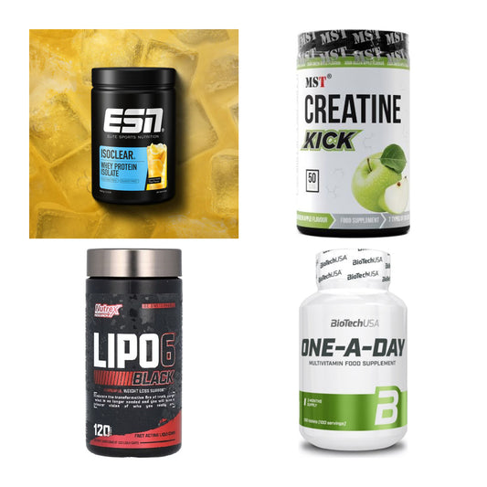Wettkampfvorbereitung: ESN ISOCLEAR + MST Creatine + 2 weitere – alle enthaltenen Artikel