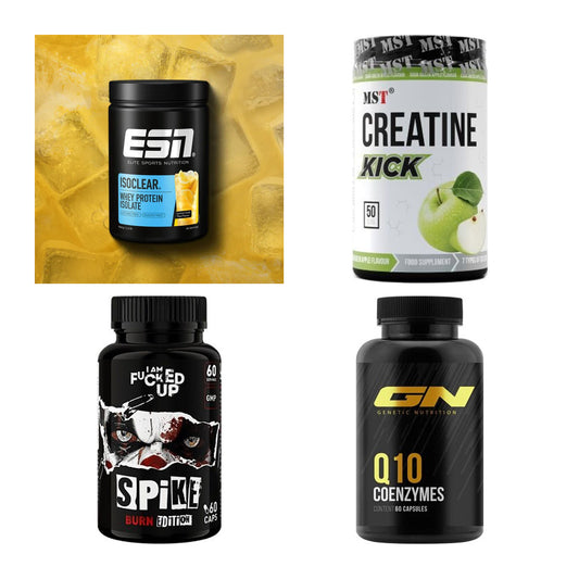 Wettkampfvorbereitung: ESN ISOCLEAR + MST Creatine + 2 weitere – alle enthaltenen Artikel
