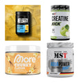 Wettkampfvorbereitung: ESN ISOCLEAR + MST Creatine + 2 weitere – alle enthaltenen Artikel