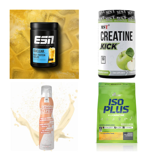 Wettkampfvorbereitung: ESN ISOCLEAR + MST Creatine + 2 weitere – alle enthaltenen Artikel