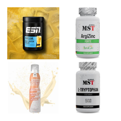 Wettkampfvorbereitung: ESN ISOCLEAR + MST ArgiZinc + 2 weitere – alle enthaltenen Artikel