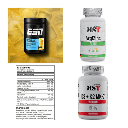 Wettkampfvorbereitung: ESN ISOCLEAR + MST ArgiZinc + 2 weitere – alle enthaltenen Artikel