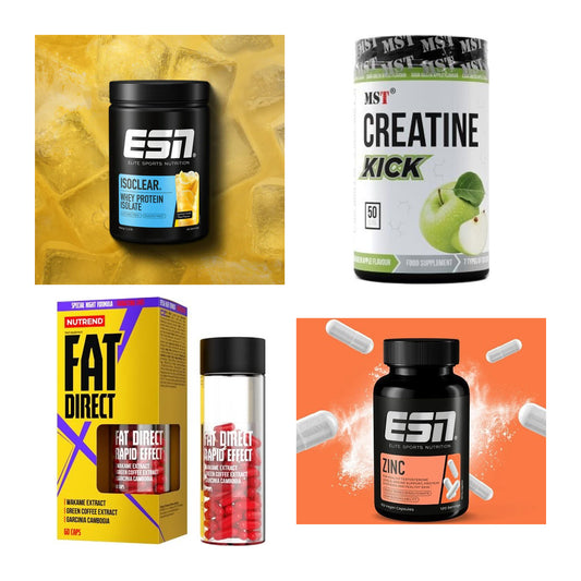 Wettkampfvorbereitung: ESN ISOCLEAR + MST Creatine + 2 weitere – alle enthaltenen Artikel