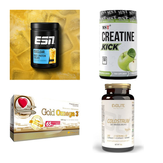 Wettkampfvorbereitung: ESN ISOCLEAR + MST Creatine + 2 weitere – alle enthaltenen Artikel