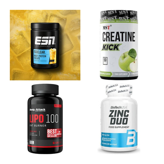 Wettkampfvorbereitung: ESN ISOCLEAR + MST Creatine + 2 weitere – alle enthaltenen Artikel