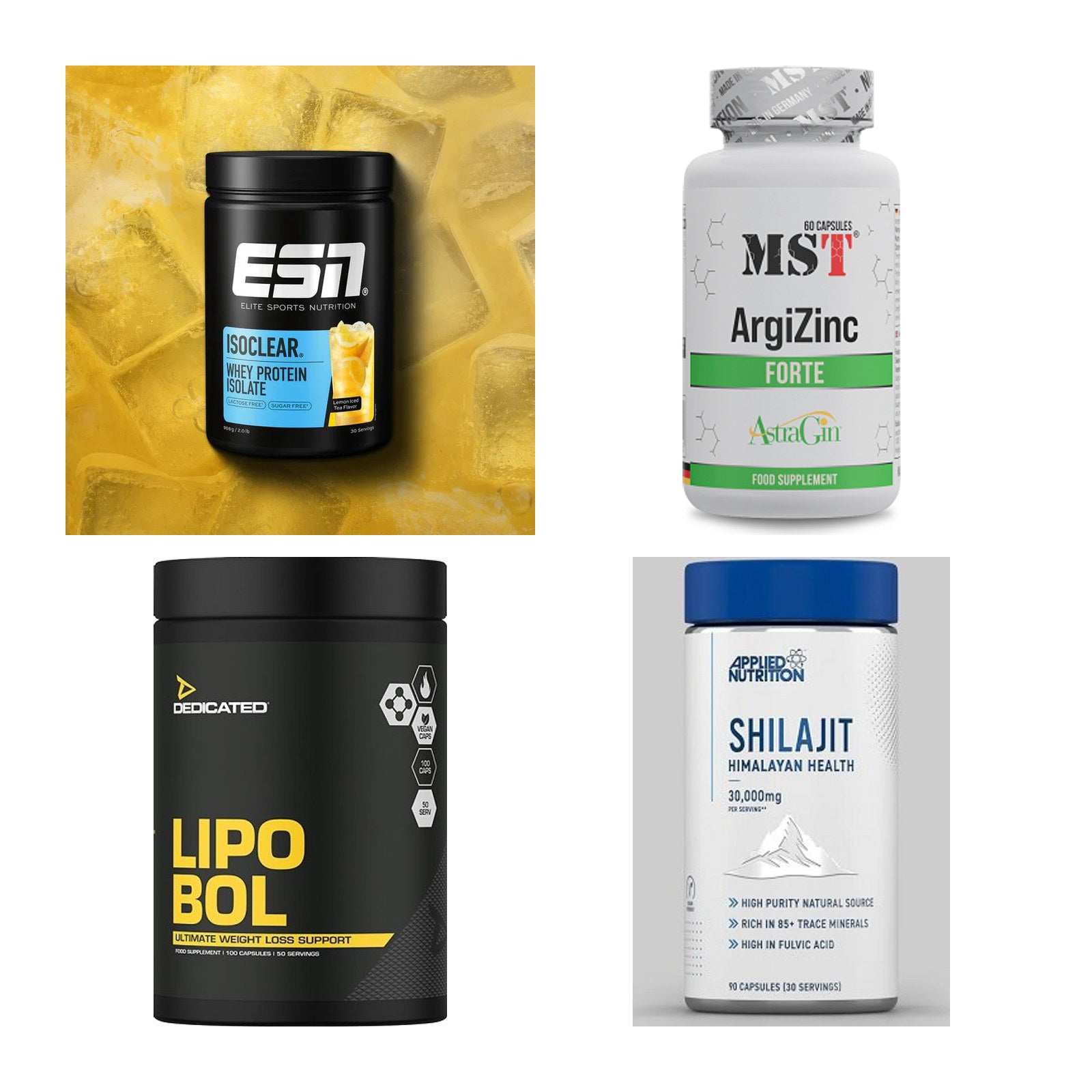Wettkampfvorbereitung: ESN ISOCLEAR + MST ArgiZinc + 2 weitere – alle enthaltenen Artikel
