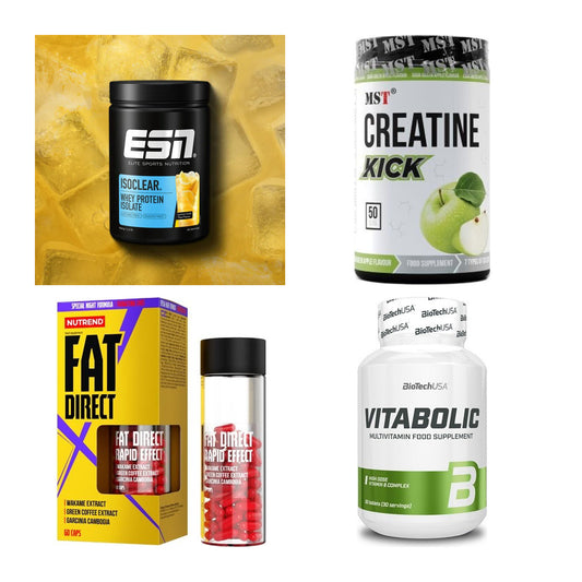 Wettkampfvorbereitung: ESN ISOCLEAR + MST Creatine + 2 weitere – alle enthaltenen Artikel
