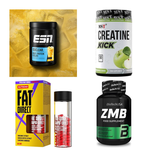Wettkampfvorbereitung: ESN ISOCLEAR + MST Creatine + 2 weitere – alle enthaltenen Artikel
