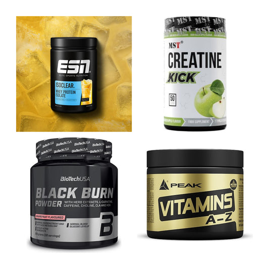 Wettkampfvorbereitung: ESN ISOCLEAR + MST Creatine + 2 weitere – alle enthaltenen Artikel