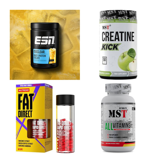 Wettkampfvorbereitung: ESN ISOCLEAR + MST Creatine + 2 weitere – alle enthaltenen Artikel