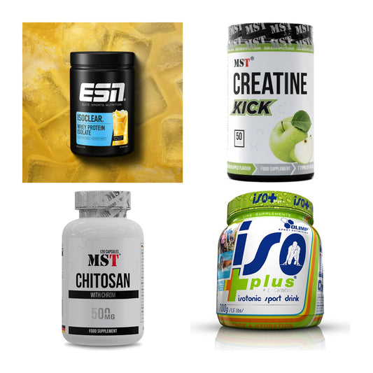 Wettkampfvorbereitung: ESN ISOCLEAR + MST Creatine + 2 weitere – alle enthaltenen Artikel