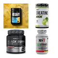 Wettkampfvorbereitung: ESN ISOCLEAR + MST Creatine + 2 weitere – alle enthaltenen Artikel