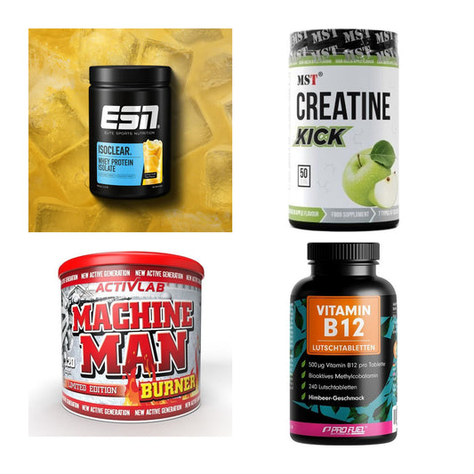 Wettkampfvorbereitung: ESN ISOCLEAR + MST Creatine + 2 weitere – alle enthaltenen Artikel