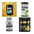 Wettkampfvorbereitung: ESN ISOCLEAR + MST Creatine + 2 weitere – alle enthaltenen Artikel