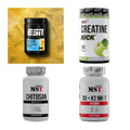Wettkampfvorbereitung: ESN ISOCLEAR + MST Creatine + 2 weitere – alle enthaltenen Artikel