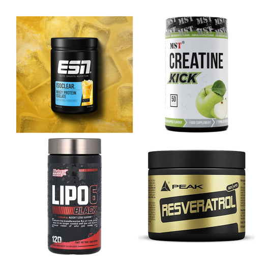 Wettkampfvorbereitung: ESN ISOCLEAR + MST Creatine + 2 weitere – alle enthaltenen Artikel