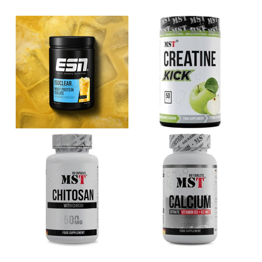 Wettkampfvorbereitung: ESN ISOCLEAR + MST Creatine + 2 weitere – alle enthaltenen Artikel