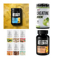 Wettkampfvorbereitung: ESN ISOCLEAR + MST Creatine + 2 weitere – alle enthaltenen Artikel