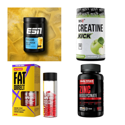 Wettkampfvorbereitung: ESN ISOCLEAR + MST Creatine + 2 weitere – alle enthaltenen Artikel