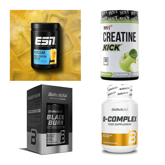 Wettkampfvorbereitung: ESN ISOCLEAR + MST Creatine + 2 weitere – alle enthaltenen Artikel