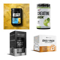 Wettkampfvorbereitung: ESN ISOCLEAR + MST Creatine + 2 weitere – alle enthaltenen Artikel