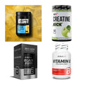 Wettkampfvorbereitung: ESN ISOCLEAR + MST Creatine + 2 weitere – alle enthaltenen Artikel