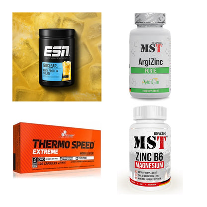 Wettkampfvorbereitung: ESN ISOCLEAR + MST ArgiZinc + 2 weitere – alle enthaltenen Artikel