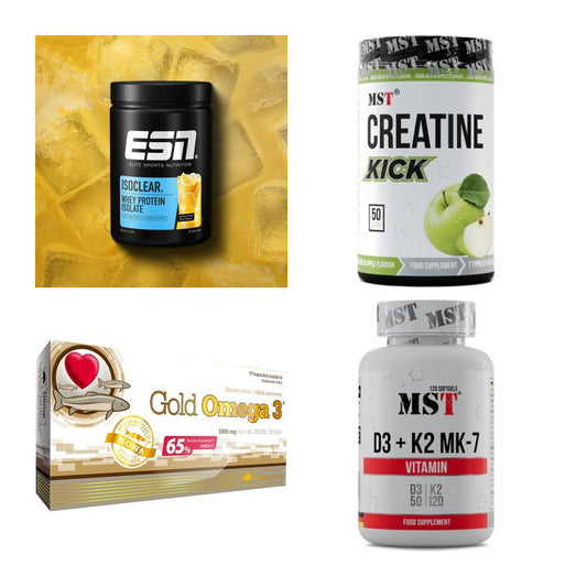 Wettkampfvorbereitung: ESN ISOCLEAR + MST Creatine + 2 weitere – alle enthaltenen Artikel