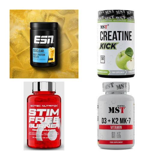 Wettkampfvorbereitung: ESN ISOCLEAR + MST Creatine + 2 weitere – alle enthaltenen Artikel
